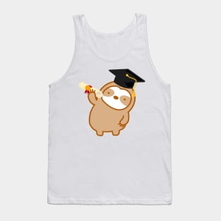 Cute Graduation Sloth Tank Top